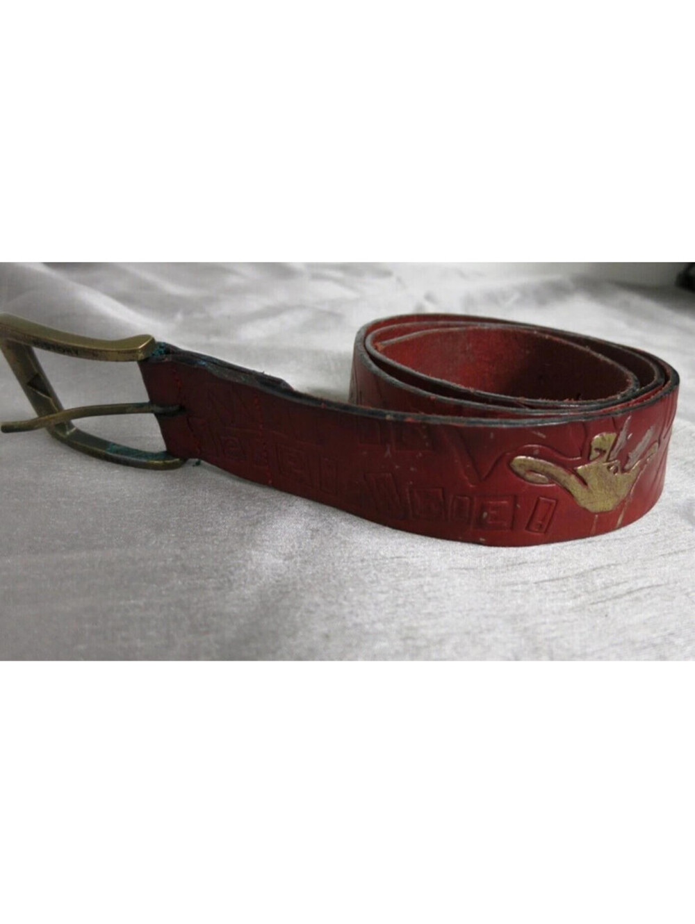 Vintage History Iceberg Daffy Duck red leather belt RARE!